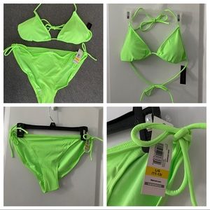 Neon green bikini